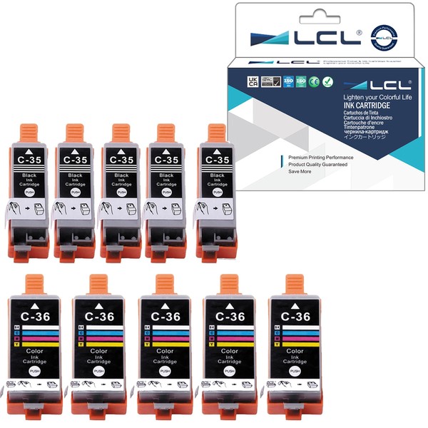 LCL Compatible Ink Cartridge PGI-35 PGI35 CLI-36 CLI36 1509B002 1511B002(5