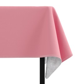 Pink Vinyl Tablecloths - 54 In. X 70 In. - Pack Of 3 Rectangle Tablecloth - Pink Flannel Backed Vinyl Tablecloths For Rectangle Tables - Plastic Table Cloths With Flannel Backing - Waterproof