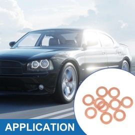 A ABSOPRO Copper Washer 12x19x1.5mm Flat Seal Ring Spacers for Cars (Set of 10)