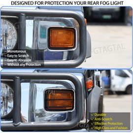 Fgtagtal Front Turn Signal Light Guard Cover Fit for Hummer H2 2003-2009, Front Marker Light Cover, Front Turn Signal Decorative Grille Protective Frame, 2PCS (Turn Signal Light)