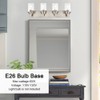MELUCEE 4 Lights Vanity Light Brushed Nickel Modern Bathroom Lighting