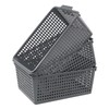Yuright 3 Packs Plastic Storage Basket for Kitchen Sink, Grey