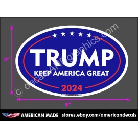 TRUMP 2024 STICKER KEEP AMERICA GREAT MAGA DEPLORABLE DECAL BUMPER