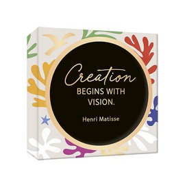 Grafik Werkstatt Genuss & Design Set of 6 Cork Coasters Round Coasters with Quote Henri Matisse