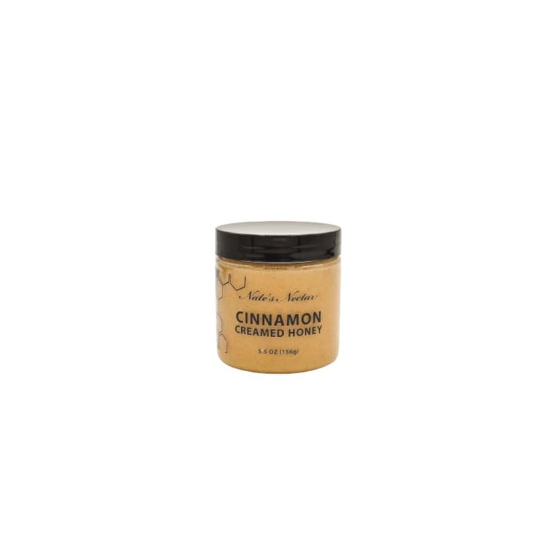 Nate's Nectars Creamed Honey Spreads, 5.5oz (1 Jar, Cinnamon)