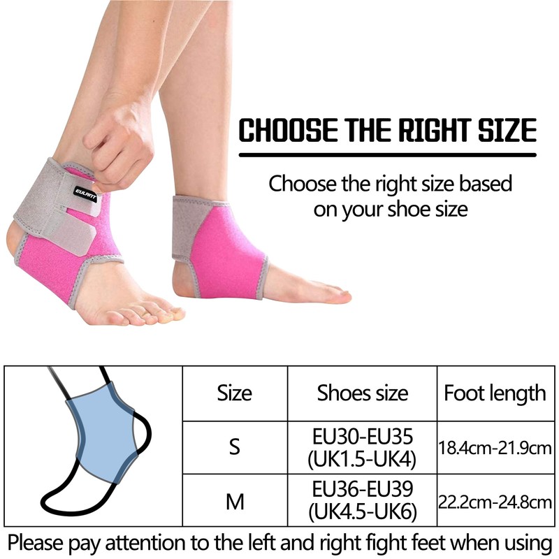 EULANT Kids Ankle Support, Elastic Compression Ankle Strap for Boys