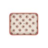 Tranquillo Square Soap Dish Retro Stoneware Hand Printed Rounded Corners