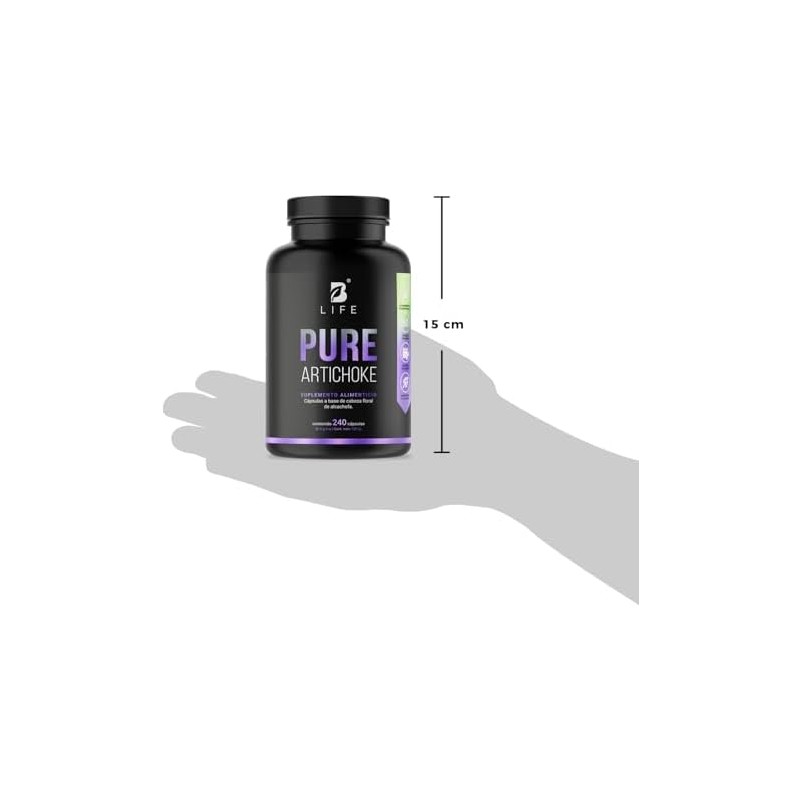 Alcachofa pura de 240 Cápsulas 500 mg. Ingredientes naturales. Pure