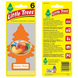 Little Tree Air Freshener 6pac (Peachy Peach) Value Set of 6! LittleTree Air Freshener, Set of 6 Peach