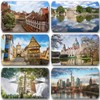 Deutschland/Germany Attractions - 6 Rectangular Fridge Magnets 7 x 4.5
