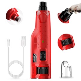 Krallenschleifer für Hunde 6-Gang mit 2 LED Lichtern Neuester Krallenschleifer für Haustiere, Superleise, Wiederaufladbare, Elektrische Krallenschere für Große, Mittelgroße und Kleine Hunde Katzen