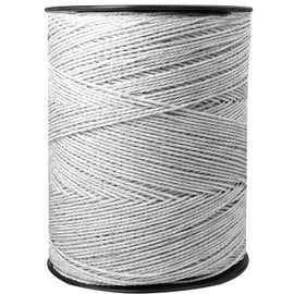 HENGTONG Electric Fence Polywire 1640ft (500m), 6-Strand Stainless Steel Conductors, Rust & UV Resistant, Portable Electric Fencing, High Conductivity, White