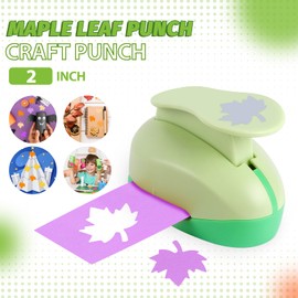 UCEC Leaf Paper Punch 2 Inch (5.08cm), Leaf Hole Punch for Autumn Leaves Craft, Scrapbooking, Card Making & Paper Punch Projects, Easy to Use, 1 pcs
