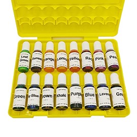 FireBee 16 Colors Candle Making Dye,Liquid Colorants Dye,Dye Colorant Set for Wax Making,Candle Making