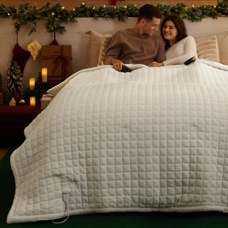 Bedsure Electric Blanket Queen Size - Quilted Winter Bedding of
