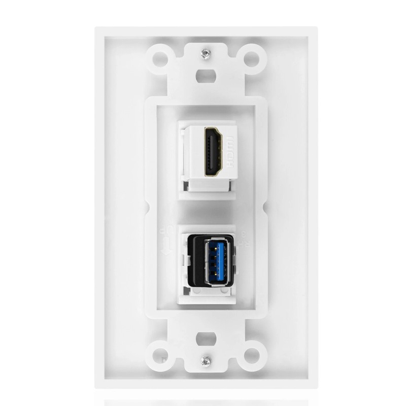 CE Compass USB HDMI Outlet Wall Plate - USB 3.0