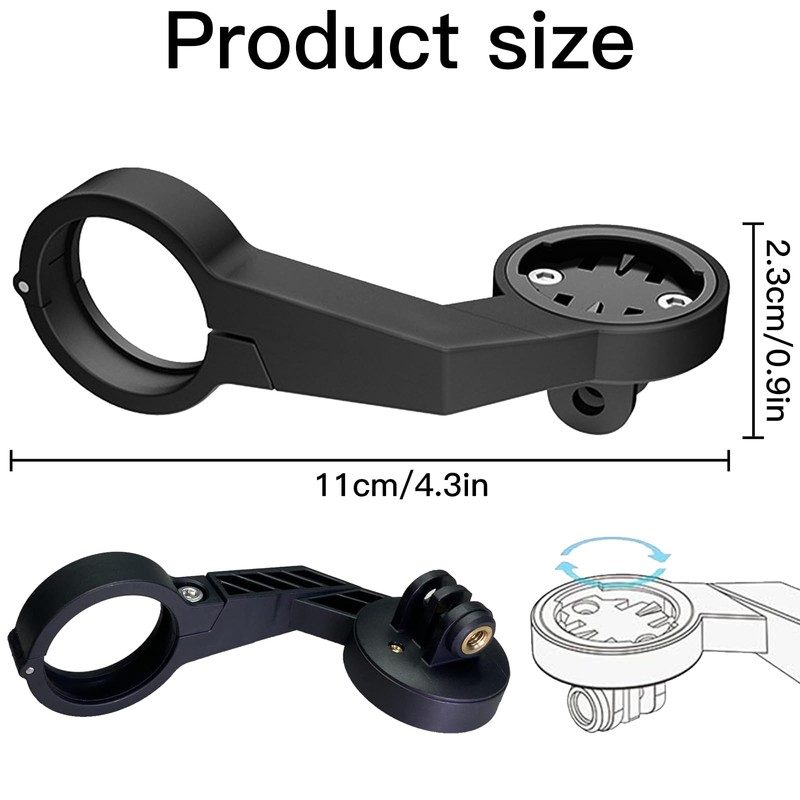 Xrten Combination Bike Computer Mount, Bicycle Edge Mount, Compatible with