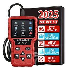 OBD2 Scanner Code Reader, Engine Light Diagnostic Tool, Battery Voltage Tester, Compatible with Cars & Trucks Since 1996