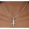 CROCODILE Pendant ~ Solid Sterling Silver Handmade UK (Optional Necklace)