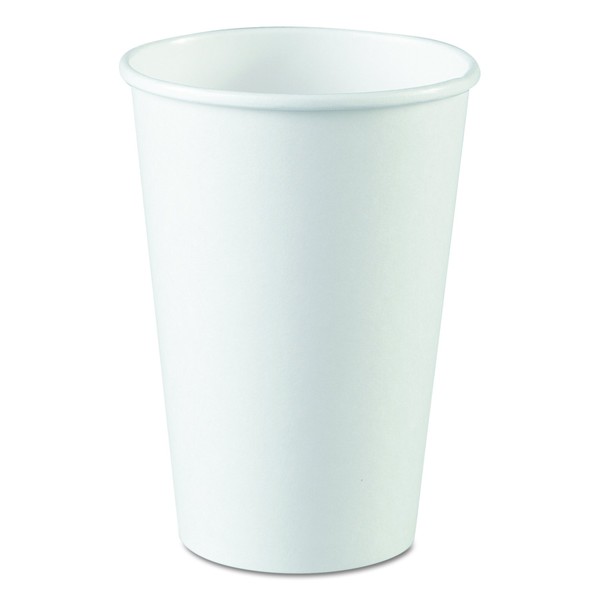 Dixie 16 oz. Paper Hot Coffee Cup by GP PRO (Georgia-Pacific), White, 2346W, 1,000 Count (50 Cups Per Sleeve, 20 Sleeves Per Case)
