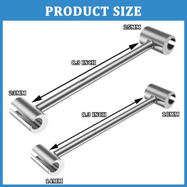 Door Hinge Adjustment Tool, 2 Pack Hinges Gap Adjusting Wrench, Double Head Door Gap Adjustment Tool, Door Hinge Repair Tool for Fireproof Door, Anti-Theft Door, Cabinet Door(14 mm-18 mm, 23 mm-25 mm)