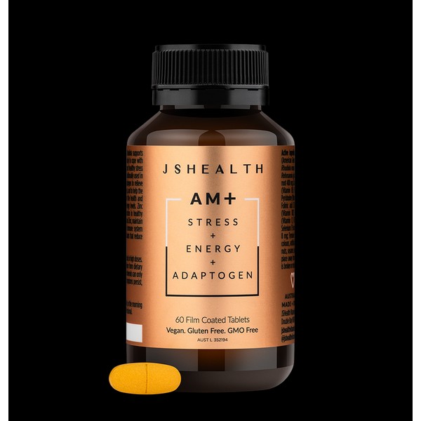 JSHEALTH AM+ Stress + Energy + Adaptogen Formula 60 Tablets