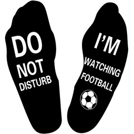 Zkxiyuan Funny Gifts Do Not Disturb I'm Watching Football Socks Novelty Football Gifts for Dad Teen Boys Sons Husbands Men Football Lovers