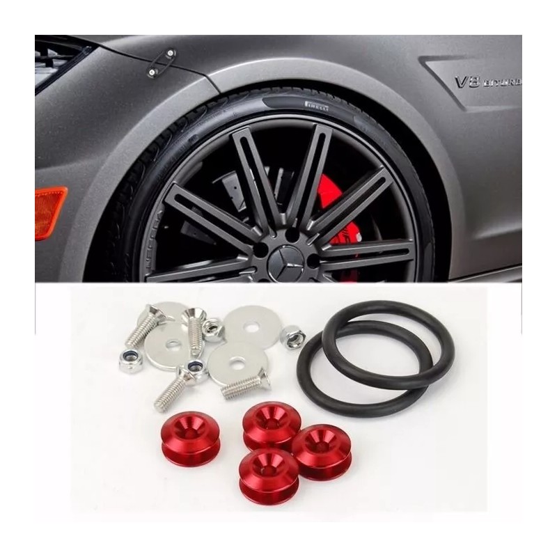 Unbranded Red Bolt on Fast Quick Release Secure Kit For