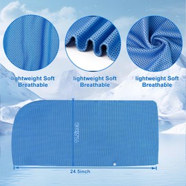 WIURGOHA WIURGOHA 2 Pack Cooling Hoodie Towels, Instant Cooling Towels for Neck and Face, Microfiber Cooling Towels for Hot Weather, Soft Ice Sweat Towel for Sports,Gym,Yoga,Workout,Running,Camping