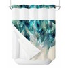 Peacock Feathers No Hook Shower Curtain with Snap in Liner