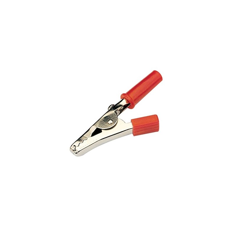 Crocodile clip with plastic handles, 52mm, Black