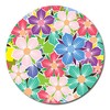 Colorful Beautiful Flowers Round Coaster Set of Drink- Made of
