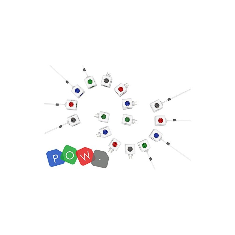 Power Cube Extended EU Grey, Socket Cube with 5 Sockets,