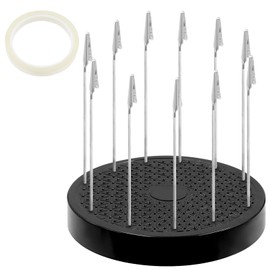 Glarks 14Pcs 360 Degree Rotation Model Painting Stand Base with 12Pcs Alligator Clip Sticks and 1Pack Transparent Insulated Tape for Airbrush Hobby Model Parts