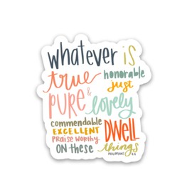 Swaygirls Christian magnets | Fridge magnets about faith, Jesus, the Bible | Philippians 4:8 magnet for a refrigerator, locker, car etc