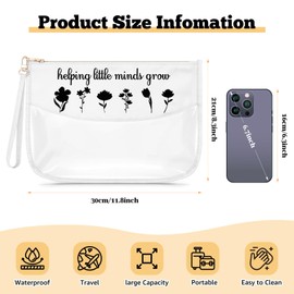 Teacher Gifts for Women Clear Makeup Bag Teacher Appreciation Gifts for Her Mom Aunt Best Teachers Retirement Valentines Day Idea Gift Cosmetic Bag Graduation Christmas Birthday Gift Travel Pouch