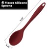 GEEKHOM Silicone Cooking Spoons, 2 Pieces 11" Heat Resistant Silicone