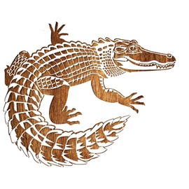 Stencil 28 x 28 cm Plastic Mylar Crocodile