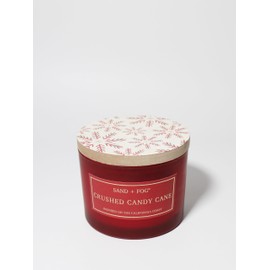 Sand + Fog Scented Candle - Crushed Candy Cane – Additional Scents and Sizes – 100% Cotton Lead-Free Wick - Luxury Air Freshening Jar Candles - Perfect Home Decor – 12oz …