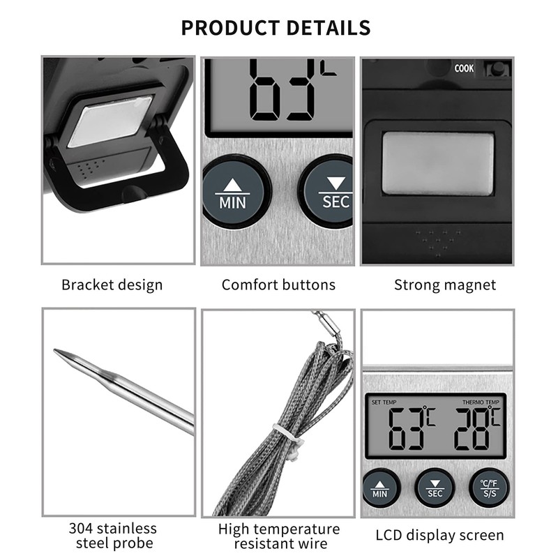 Meat Thermometer Digital for Cooking Precise Oven Temperatures - Accurate