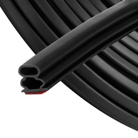 ZSRedHong Trdichtung Dichtungsband Selbstklebende 12mm(B)*12mm(D)/6m(L) Trrahmen Dichtung Flexibel, Wasserdicht Dichtungsstreifen Dichtungsgummi,Gummidichtung Abdichtungsband Schwarz