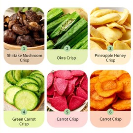 Freeze Dried Fruit and Vegetable Crisps | 250G 8.8 Oz Dried Vegetable Slices | Dried Fruit Slices| Fruit and Vegetable Crisps | 12 Different Fruit and Vegetable Crisps | Resealable Bag Premium Freeze-Dried Fruits