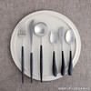 Cutipol Alice Set, Black/Matte Silver, Children's Cutlery Set, Ribbon Wrapping,