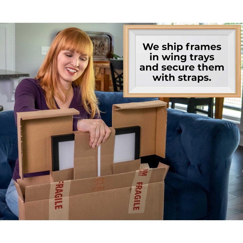 40x13.5 Frame Black Solid Wood Picture Frame - Picture Frame