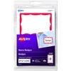 Avery Name Badge Labels, Red Border, 2-11/32" X 3-2/3", 30