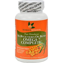 Seabuck Wonders Sea Buckthorn Oil Blend - 500 mg - Omega 7 Complete - Natural - Gluten Free - 120 Softgels (Pack of 2)