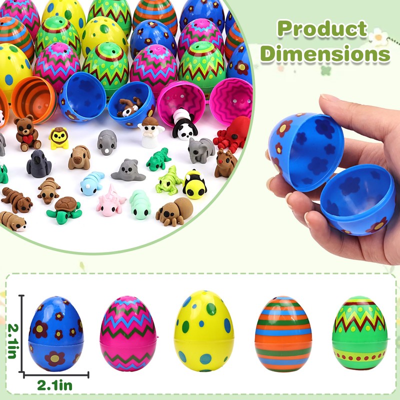 VABAO 36 pcs 3D Printed Animal Figurines Set, Articulated Animal