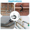 PATIKIL 0.9"-1.1"/23-28mm Split Ring Pipe Hangers 4 Heavy Adjustable Pipe