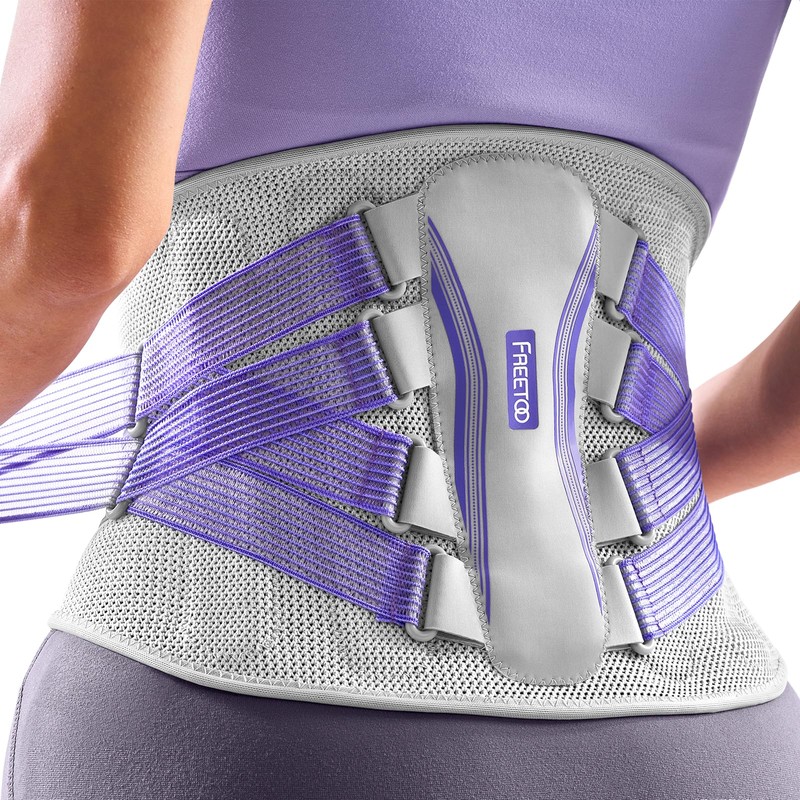 FREETOO Back Brace for Lower Back Pain Women with Bionic