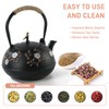 Cast Iron Teapot SECHUDO Teapot for Stovetop Safe Coated with
